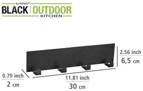 Czarna listwa magnetyczna na przybory kuchenne Wenko Black Outdoor Kitchen Ima