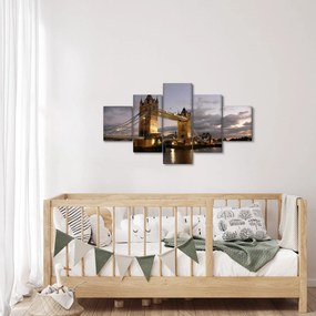 Obraz - Tower Bridge nocą (125x70 cm)