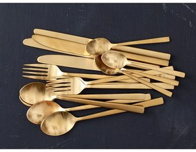 Stalowe sztućce 16 szt. w kolorze mosiądzu Brass – Bitz
