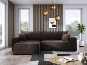 Narożnik POSO XL Lewostronny zestaw z poduszkami wolnostojący tkanina POSO 06 WERSAL