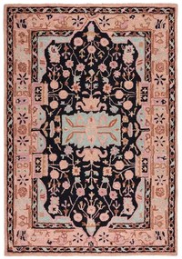 Różowy wełniany dywan tkany ręcznie 120x170 cm Blossom Traditional – Flair Rugs