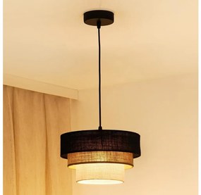 Brilagi - Lampa wisząca ASPEN LUNETA 1xE27/15W/230V pr. 25 czarno-beżowa