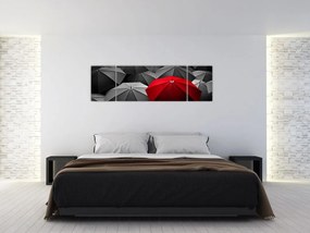 Obraz otwartych parasoli (170x50 cm)