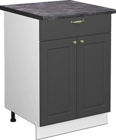 Szafka dolna do kuchni antracytowo-złoty 60x60x82 fame-line