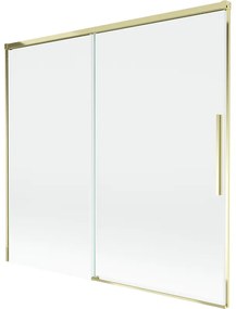 Mexen Rox parawan nawannowy 2-skrzydłowy rozsuwany 170 x 150 cm, transparent, złoty - 8C9-170-001-50-00