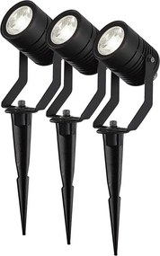 Nedis ZBLOS10RGBW3 - ZESTAW 3 lamp LED RGBW, ściemnialne, do użytku zewnętrznego, 3W/230V, IP65, Wi‑Fi (Tuya)