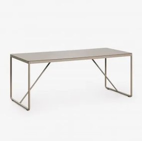 Stół Jadalniany Prostokątny 185x85 Cm Ze Stali Melida Moka Brown - Sklum