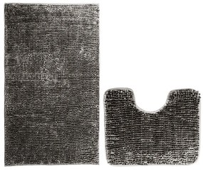 Ciemnoszare dywaniki łazienkowe do WC zestaw 2 szt. 80x50 cm Bati – Restilo