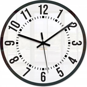 Zegar ścienny okrągły cichy klasyczny akrylowy na ścianę duże cyfry biały
