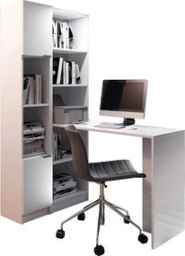 Biurko B-1 z regalem biały