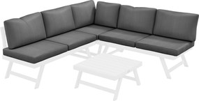 Outsunny Zestaw mebli ogrodowych Loungemöbel-Set 4-częściowy, 115 cm x 61 cm x 65 cm, Szary + Biały