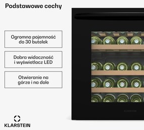 Klarstein Vinsider 30 Built-In Uno szafka na wino, 30 butelek, integrowalna
