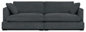 Szara sztruksowa sofa 236 cm Mobby – Scandic