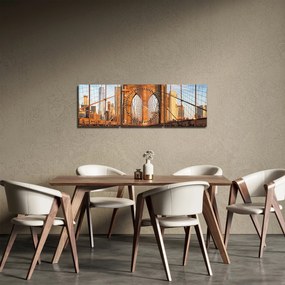 Obraz - Most Brookliński (z zegarem) (90x30 cm)