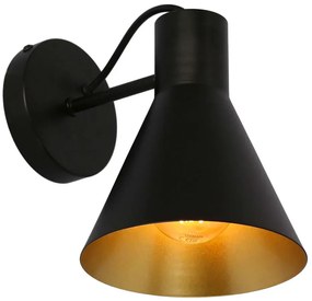 Czarny industrialny metalowy kinkiet - K105-Arsin