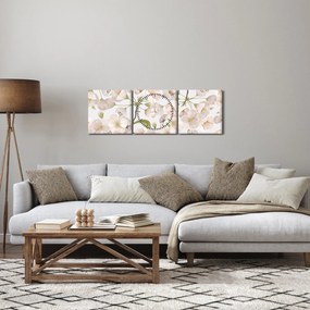 Obraz - Rozkwitaj z wdziękiem N⁰1 (z zegarem) (90x30 cm)