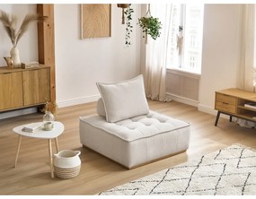Biały fotel z materiału bouclé Elisa – Bobochic Paris