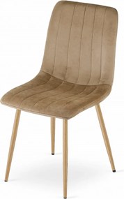 PROMOCJA Brązowe aksamitne krzesło LAVA II. jakość II