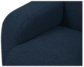 Ciemnoniebieski narożnik z materiału bouclé (prawostronny) Molino – Micadoni Home