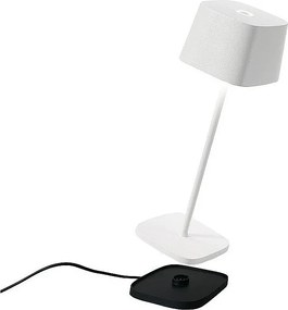Lampa stołowa LED Zafferano Ofelia Pro White z możliwością ładowania i ściemniania - 2200-2700-3000 K - maksymalna moc 9 godz.