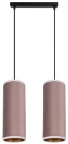 Lampa wisząca AVALO 2xE27/60W/230V różowa/miedziana