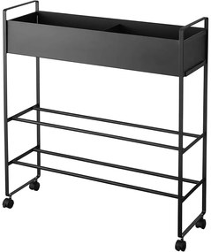 Czarna metalowa dziecięca szafka na buty 74,5x74,5x22 cm Tower – YAMAZAKI