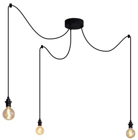 Zewnetrzna Zewnętrzna lampa wisząca czarna 3-punktowa IP54 - Cava Nowoczesny Oswietlenie zewnetrzne
