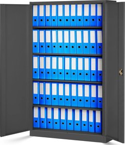 Szafa biurowa na akta szeroka Jan II 115x40x185 cm antracyt