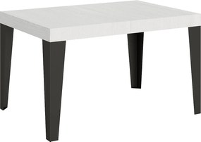 Stół rozkładany 140/224x80cm Flame frassino biała nogi antracytowe