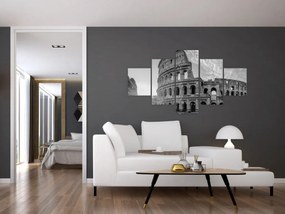 Obraz - Koloseum w Rzymie, czarno-biały (125x70 cm)