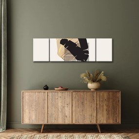 Obraz - Abstrakcja z tropikalnymi liśćmi N⁰4 (170x50 cm)
