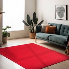 Dywan pluszowy Sky czerwony antypoślizgowy do prania 200 cm x 290 cm