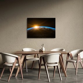 Obraz na szkle planety Ziemi z kosmosu (70x50 cm)