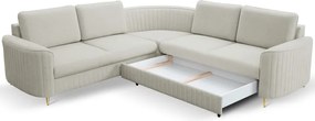 Narożnik LAREN nowoczesna sofa z funkcją spania pojemnik na pościel prawa strona CASTEL 80 251x251x85 cm