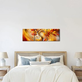 Obraz - Jesienne drzewo (z zegarem) (90x30 cm)