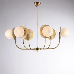 Selene - Lampa wisząca z brązowanego żelaza szczotkowanego 6 lamp X 80 - Ø92 - BL281-6-BRZ