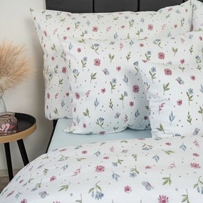 Kvalitex Pościel krepa Letní louka, 220 x 200 cm,2x 70 x 90 cm, 220 x 200 cm, 2 szt. 70 x 90 cm