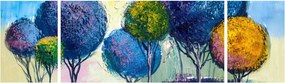 Obraz drzew kopułowych, obraz olejny (170x50 cm)