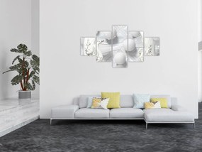 Obraz - Złoty łabędź na wodzie (125x70 cm)