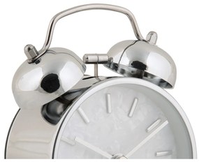 Karlsson 6009CH budzik design srebrny, średnica 12 cm