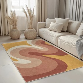 Żółto-szaroróżowy dywan odpowiedni do prania 120x180 cm Strawberry Creamsicle – Mila Home
