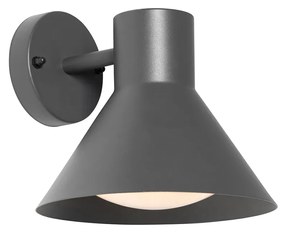 Zewnetrzna Industrialna lampa ścienna zewnętrzna ciemnoszara stożek IP44 - NatasPrzemysłowy Oswietlenie zewnetrzne