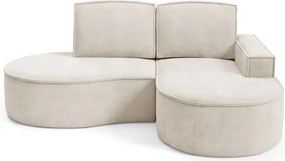 Narożnik MOLLY Prawostronny bez funkcji spania, wolnostojący tkanina CURIO 09 Beżowy