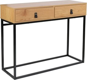 Konsola z dwoma szufladami Abbot w stylu loft