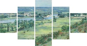Obraz - Theodore Robinson, The Valley of the Seine, From the Hills of Giverny, reprodukcje (125x70 cm)