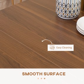 HOMCOM Stół rozkładany do jadalni nowoczesny stół kuchenny 180x85x75 cm kolor brązowy | Aosom PL