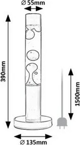 Rabalux 76028 dekoracyjna lampa stołowa LEDLavastic, czerwona