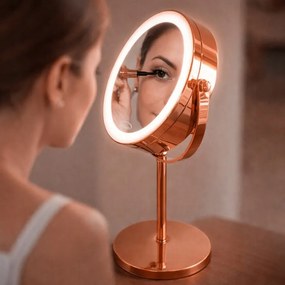 Lusterko Do Makijażu PREMIUM Kosmetyczne POWIĘKSZAJĄCE 10X Podświetlane LED