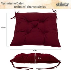 STILISTA Zestaw 2 poduszek na siedzisko 40 x 40 x 8 cm, krem