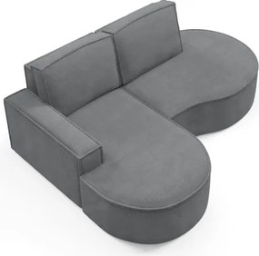 Narożnik MOLLY Lewostronny bez funkcji spania, wolnostojący tkanina CURIO 97 Szary